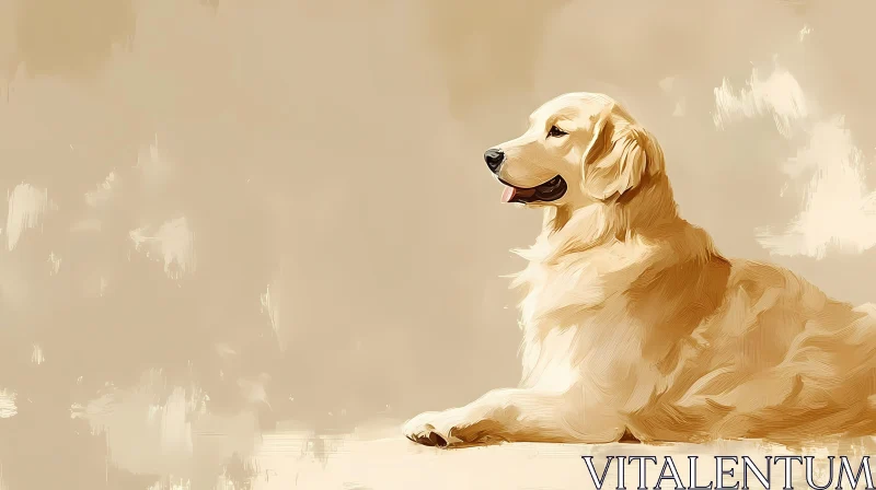 Golden Retriever Art AI Image