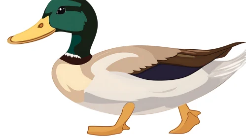 Vector Image of a Mallard Duck