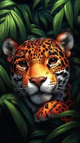Leopard Among Lush Leaves