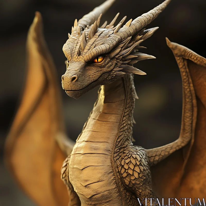 AI ART Dragon Gaze: A Mythical Creature