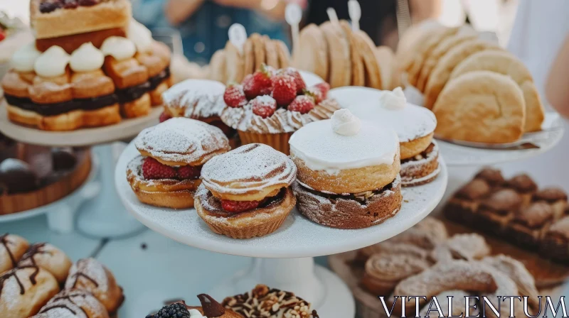 Delicious Cakes and Pastries | UHD Quality | Sleepycore Style AI Image