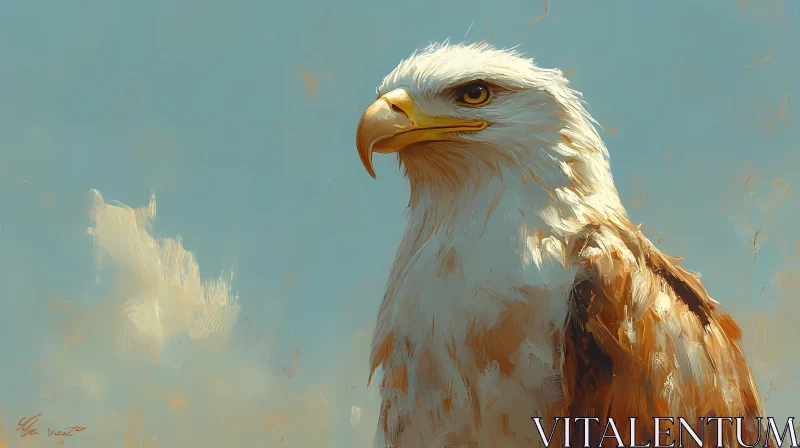 AI ART Wildlife Elegance: Painted Eagle