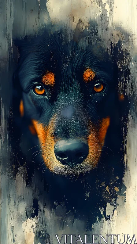 Artistic Canine Expression AI Image