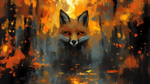 Artistic Fox in Vibrant Colors