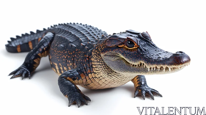 Detailed Alligator with Striking Features AI Image