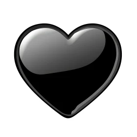 Elegant Black Heart Graphic