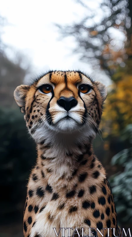 Majestic Cheetah Stare AI Image