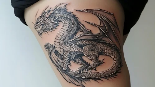 Fantasy Dragon Tattoo - Intricate Ink Art