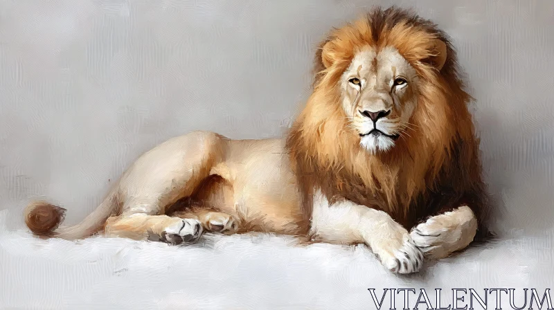 AI ART Regal Lion Artwork with Flowing Mane