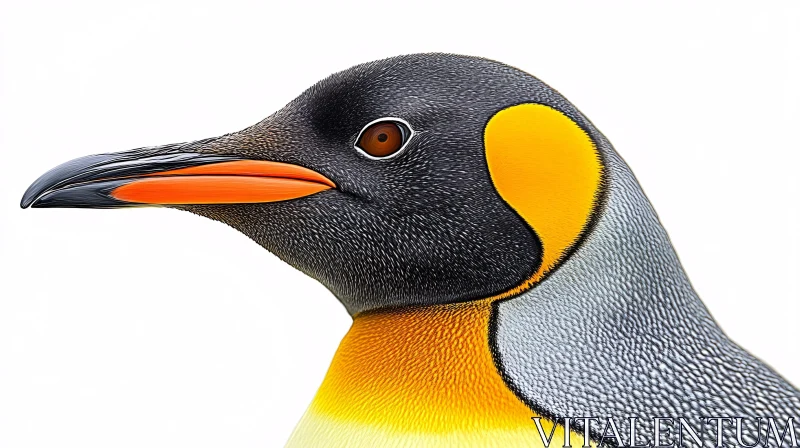 King Penguin Close-Up AI Image