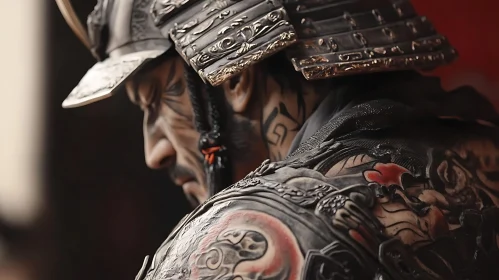Warrior Profile: Detailed Samurai Illustration