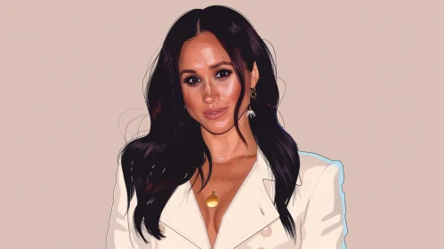 Stylized Portrait of Meghan Markle
