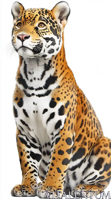 Leopard's Striking Contemplation AI Image