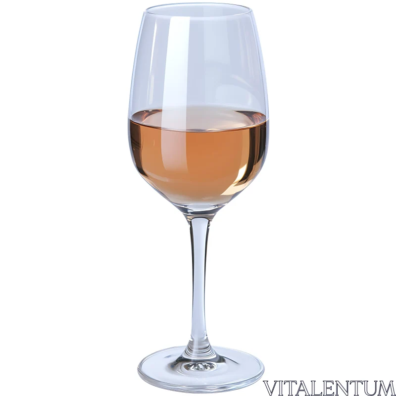 AI ART Wine Glass with Rose Liquid