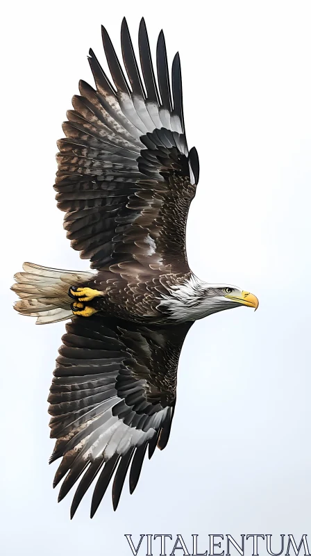 Eagle Soaring in the Sky AI Image