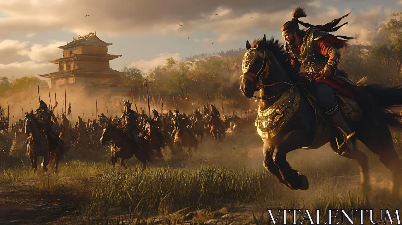 Ancient Warriors Charging into Battle AI Image