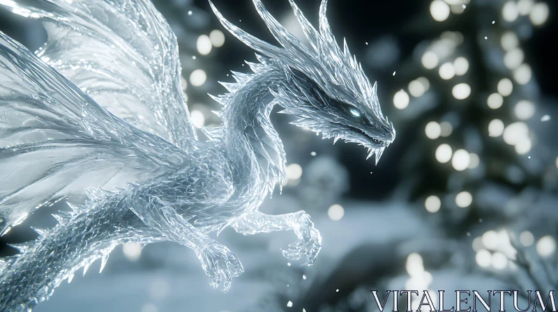 AI ART Frozen Dragon