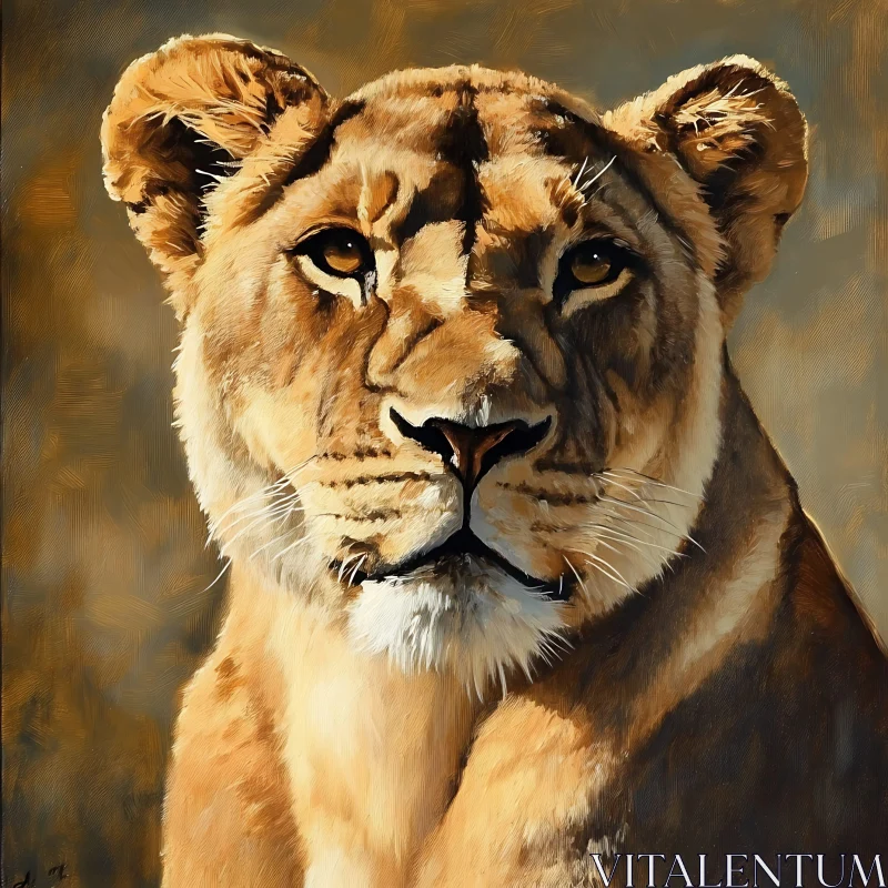 AI ART Regal Lioness