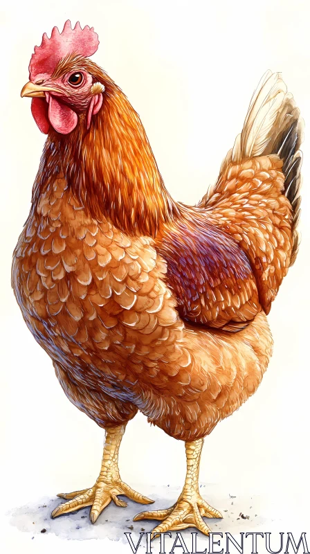 AI ART Detailed Chicken Portrait