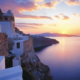 Santorini Island at Sunset
