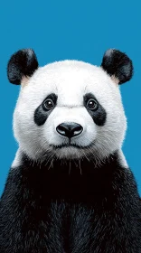 Illustrated Portrait of a Panda