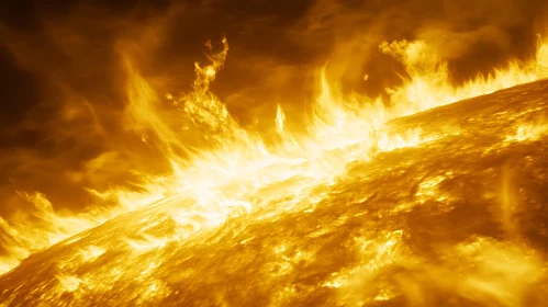 Sun's Fiery Surface Close-Up