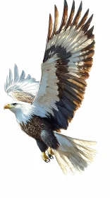 Soaring Eagle with Wide Wingspan