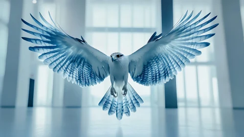 Soaring Bird with Open Wings