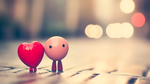 Toy Figure and Heart: A Love Story