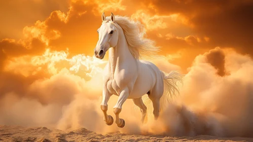 Graceful Horse in Golden Light