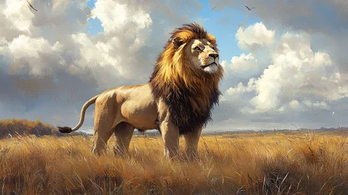 Proud Lion in the Wild
