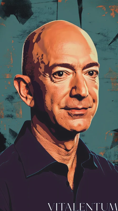 AI ART Jeff Bezos Abstract Portrait Artwork