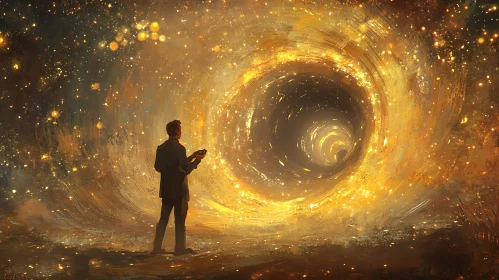 Man and the Golden Portal