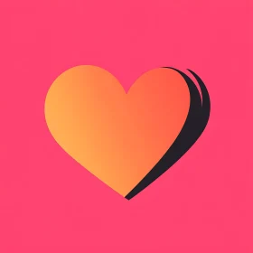 Minimalist Heart Graphic with Color Gradient