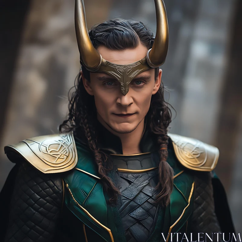 AI ART Marvel Loki Character Close-Up