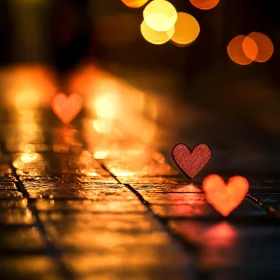 Reflective Hearts: A Bokeh Dreamscape