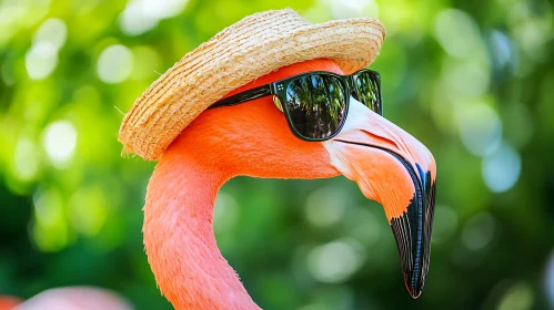 Flamingo in Summer Attire