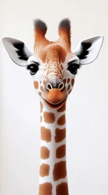 Close-Up of a Young Giraffe