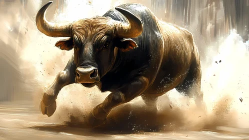 Dynamic Bull Illustration