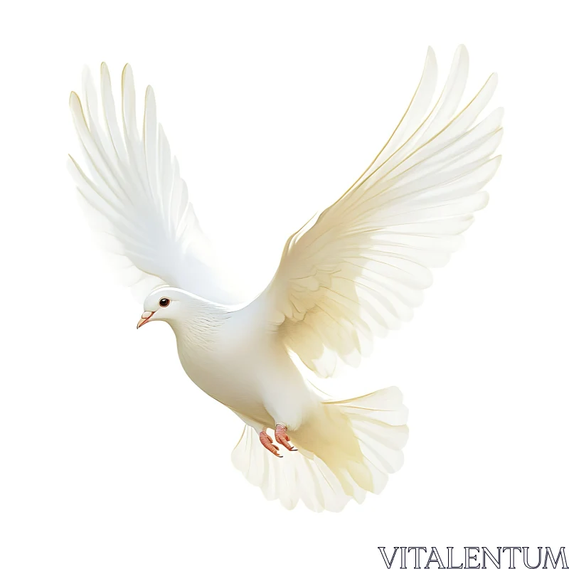 Soaring Dove: A Symbol of Serenity AI Image