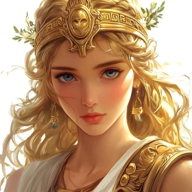 Anime Style Woman with Crown