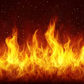 Fiery Gusts Amidst Embers