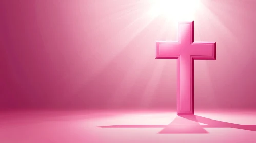 Radiant Pink Cross Illustration