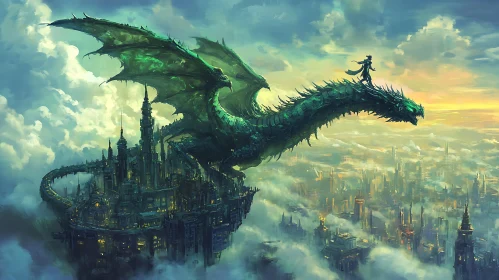 Dragon and City in the Sky