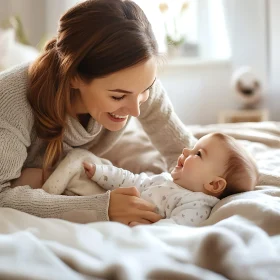 Loving Gaze Between Mother and Child