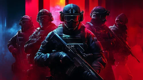 Tactical Team Ready for Combat