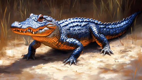 Colorful Alligator in the Wild