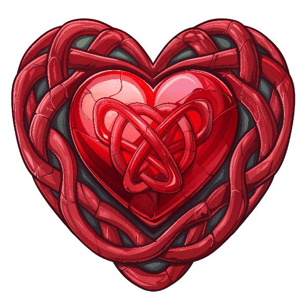 Celtic Knot Heart Design for Apparel POD Design