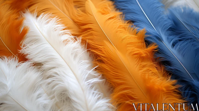 Ostrich and Pheasant Feathers - A Soft Focus Blend of Colors AI Image