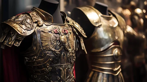 Ornate Golden Armor on Mannequin